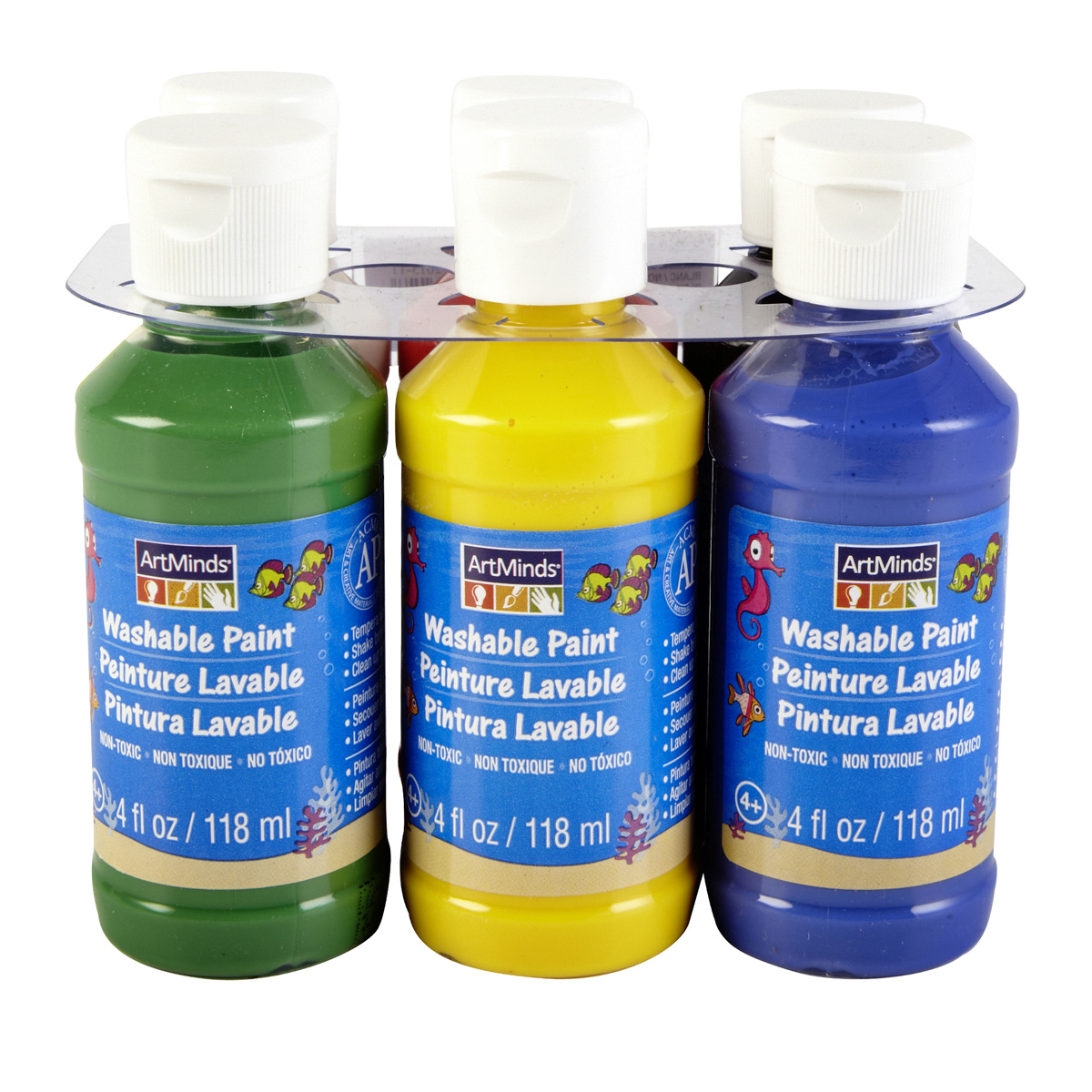 ArtMinds™ Washable Tempera Paint, Primary 6 Pack